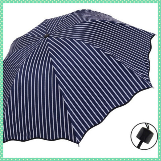 晴雨兼用 遮光遮断 折りたたみ傘 急な雨にも対応 UVカット 大きめ レディースのファッション小物(傘)の商品写真