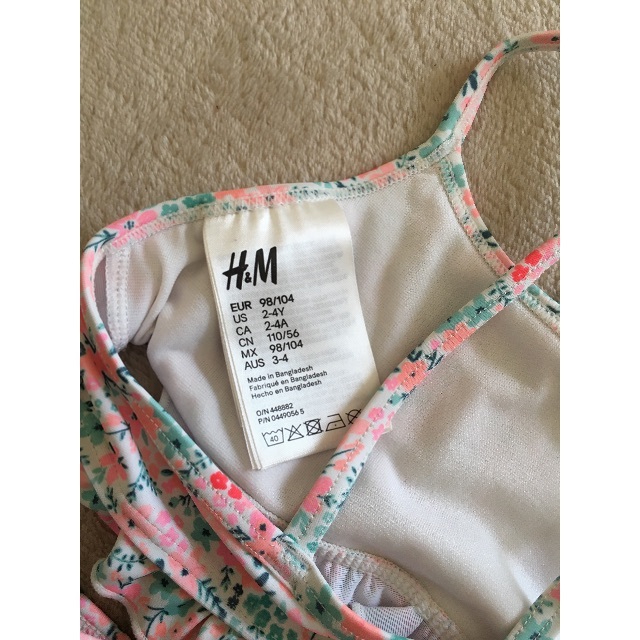 H&M(エイチアンドエム)の【2y-4y】可愛い水着💓 キッズ/ベビー/マタニティのキッズ服女の子用(90cm~)(水着)の商品写真