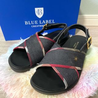 バーバリーブルーレーベル(BURBERRY BLUE LABEL)のBLUE LABEL CRESTBRIDGE  デニムサンダル Mサイズ(サンダル)