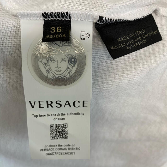 ヴェルサーチ VERSACE Tシャツ ホワイト 36サイズ 正規品