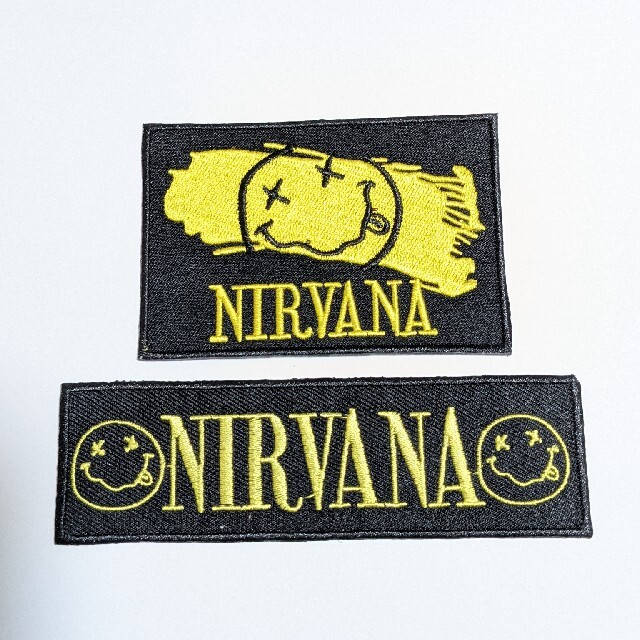 😋NIRVANA 刺繍 ワッペン 2個セット😋BTSテテ G-DRAGON ハンドメイドの素材/材料(各種パーツ)の商品写真