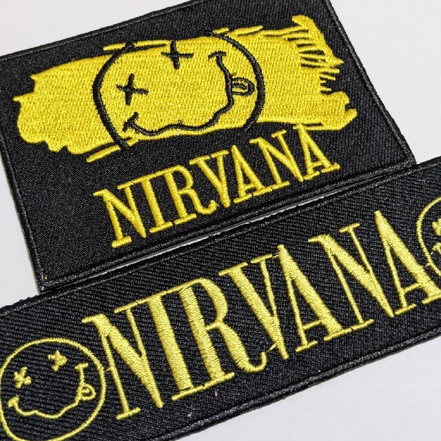 😋NIRVANA 刺繍 ワッペン 2個セット😋BTSテテ G-DRAGON ハンドメイドの素材/材料(各種パーツ)の商品写真