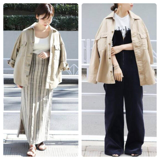 美品 Plage 製品加工Bigアーミーシャツ ベージュ 38サイズ 美品 Plage 製品加工Bigアーミーシャツ ベージュ 38サイズ