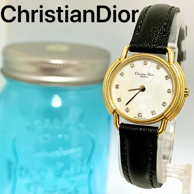 Christian Dior(クリスチャンディオール)の77 クリスチャンディオール時計　12Pダイヤ　レディース腕時計　アンティーク レディースのファッション小物(腕時計)の商品写真