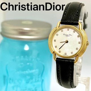 クリスチャンディオール(Christian Dior)の77 クリスチャンディオール時計　12Pダイヤ　レディース腕時計　アンティーク(腕時計)