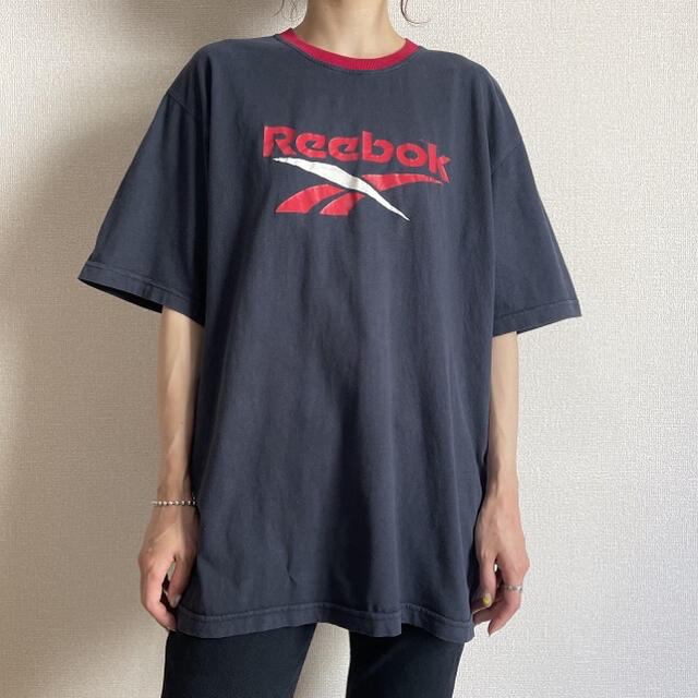 Reebok(リーボック)の90s 古着 リーボック リンガーTシャツ ベクターロゴ ビンテージ メンズのトップス(Tシャツ/カットソー(半袖/袖なし))の商品写真