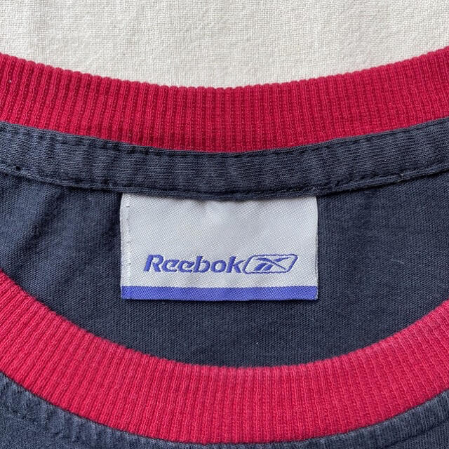 Reebok(リーボック)の90s 古着 リーボック リンガーTシャツ ベクターロゴ ビンテージ メンズのトップス(Tシャツ/カットソー(半袖/袖なし))の商品写真