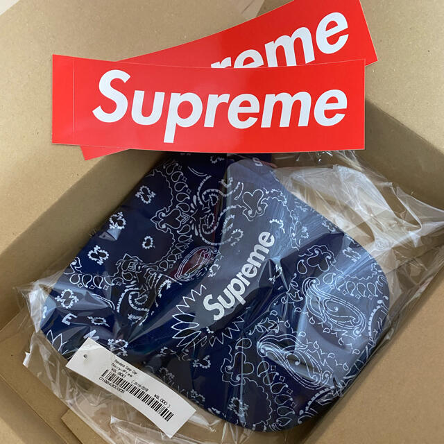 【新品未開封】Supreme Bandana Camp Cap / Navy