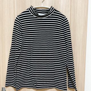 ローリーズファーム(LOWRYS FARM)の長袖ボーダートップスL　プチハイネック(Tシャツ/カットソー(七分/長袖))