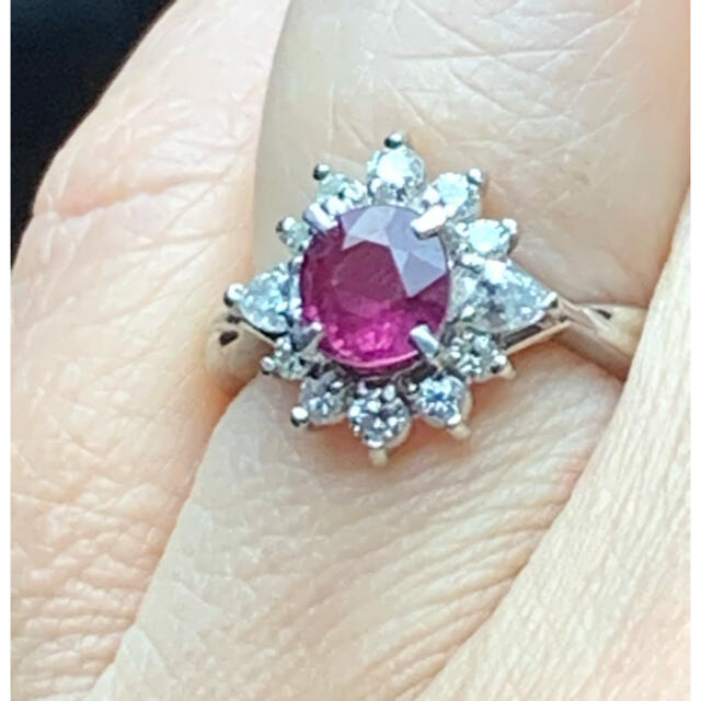 1ct❗️ルビー&ダイヤ　リング レディースのアクセサリー(リング(指輪))の商品写真