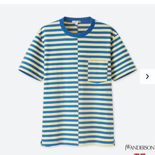 ユニクロ(UNIQLO)のJWアンダーソン ユニクロ ボーダー Ｔシャツ JW anderson 水色 M(Tシャツ/カットソー(半袖/袖なし))