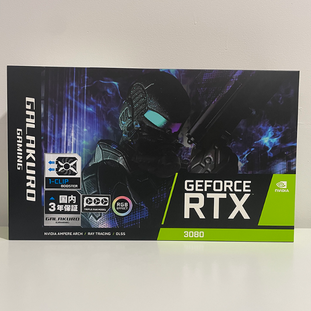 PCパーツ【新品/RTX3080】玄人志向 GALAKURO GAMING