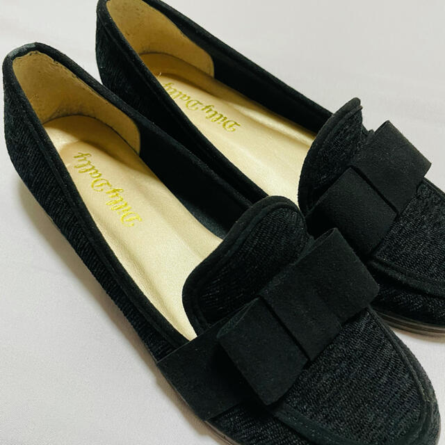 フラットシューズ 黒 レディースの靴/シューズ(ハイヒール/パンプス)の商品写真