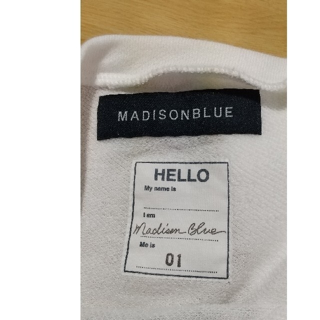 MADISONBLUE(マディソンブルー)の『MADISONBLUE』裏起毛SHORT SLEEVE TEE/WHITE レディースのトップス(Tシャツ(半袖/袖なし))の商品写真