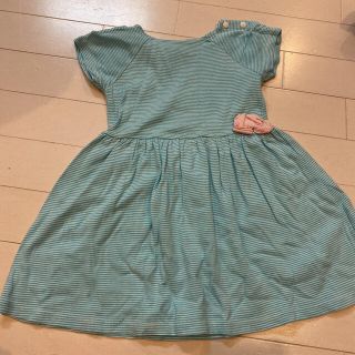 プチバトー(PETIT BATEAU)のワンピース　プチバトー　半袖　シャツ(ワンピース)