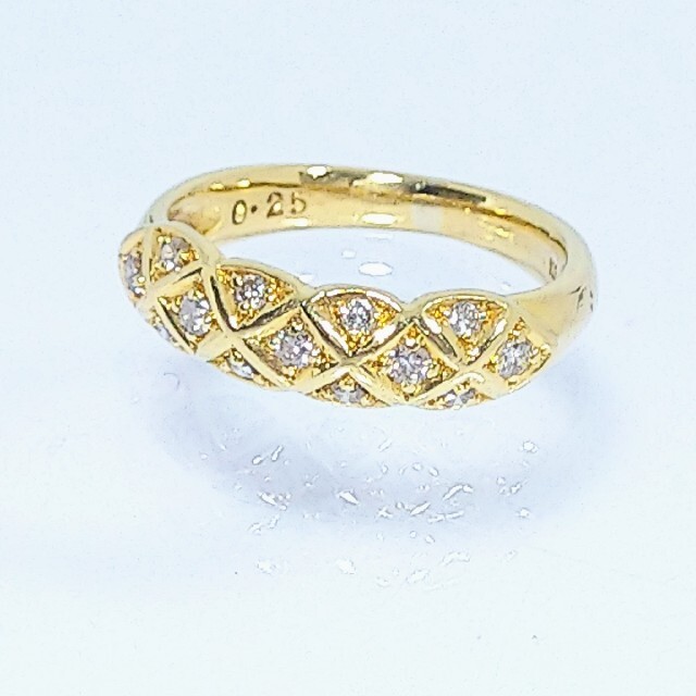 素敵な k18　ダイヤモンドリング　10号　指輪　0.25ct  リング　ダイヤモンド リング(指輪)