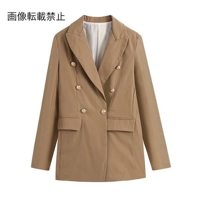 ZARA(ザラ)の🍀5月新作🎏4437◆brown ブラウン テーラードジャケット ブレザー レディースのジャケット/アウター(テーラードジャケット)の商品写真