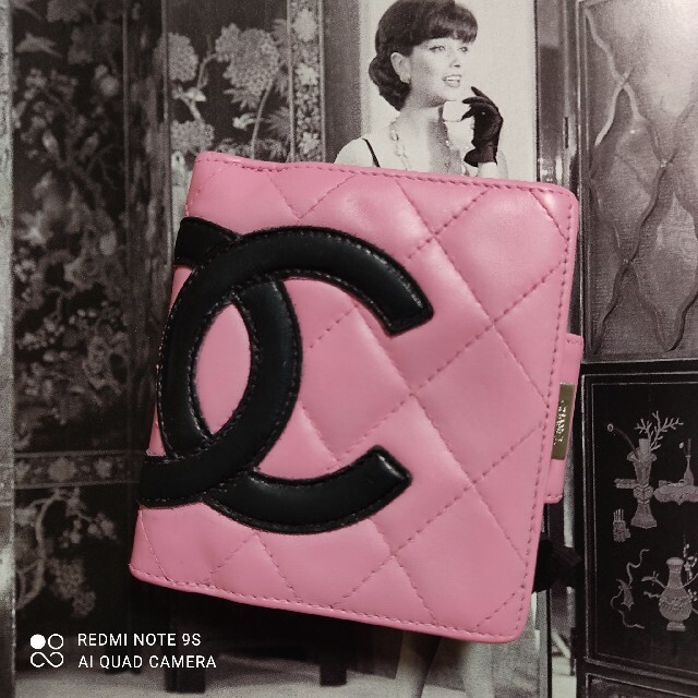 【珍しいデザイン❗️】CHANEL カンボンライン♡折財布