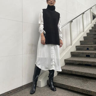 アメリヴィンテージ(Ameri VINTAGE)のVEST LAYERED SHIRT DRESS ameri(ロングワンピース/マキシワンピース)