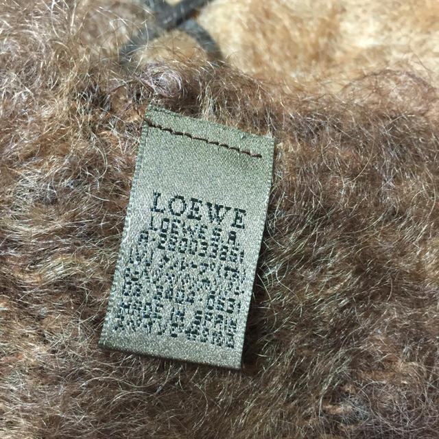 LOEWE(ロエベ)のロエベ マフラー モヘアブラウン 美品 レディースのファッション小物(マフラー/ショール)の商品写真