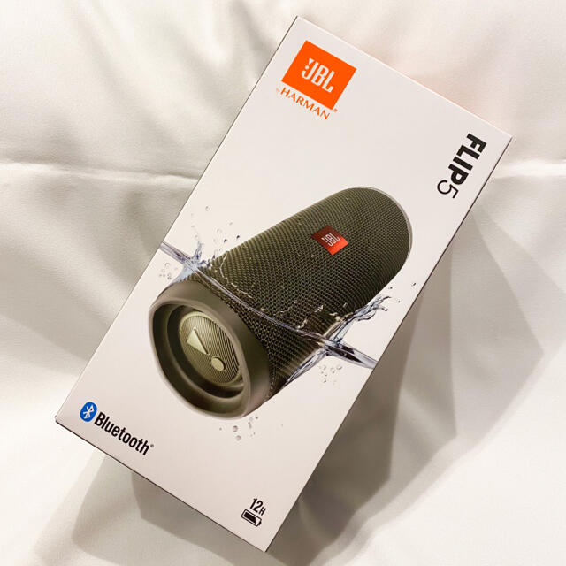 最高12時間▶︎寸法新品 JBL FLIP5 グリーン Bluetooth スピーカー 防水 美品