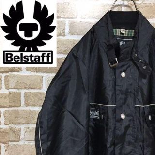 ベルスタッフ(BELSTAFF)の【ベルスタッフ 】ナイロンジャケット チンスト ブラック フルジッパー スナップ(ナイロンジャケット)