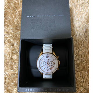 マークバイマークジェイコブス(MARC BY MARC JACOBS)のMARC BY MARC JACOBS 腕時計 Rock クォーツ ホワイト(腕時計)