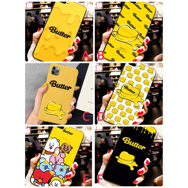 新品　BTS 防弾少年団 Butter iPhoneケース シリコン　Tシャツ スマホ/家電/カメラのスマホアクセサリー(iPhoneケース)の商品写真