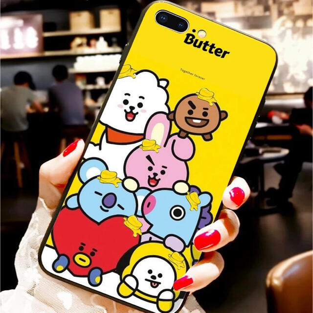 新品　BTS 防弾少年団 Butter iPhoneケース シリコン　Tシャツ スマホ/家電/カメラのスマホアクセサリー(iPhoneケース)の商品写真