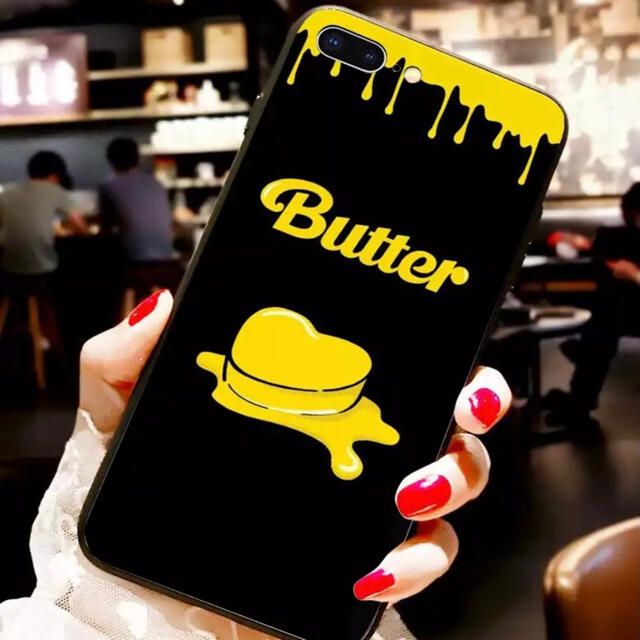 新品　BTS 防弾少年団 Butter iPhoneケース シリコン　Tシャツ スマホ/家電/カメラのスマホアクセサリー(iPhoneケース)の商品写真