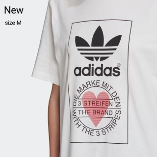 アディダス(adidas)の新品 M adidas originals Tシャツ バレンタイン ロゴ 白(Tシャツ/カットソー(半袖/袖なし))