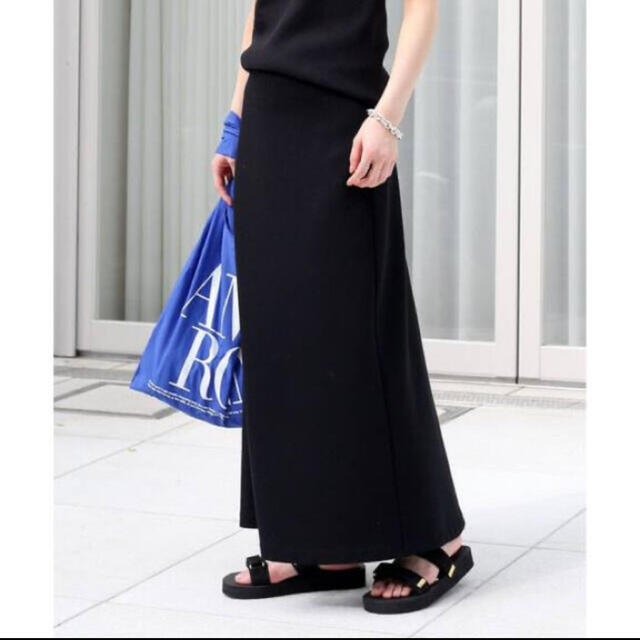 DEUXIEME CLASSE(ドゥーズィエムクラス)の新品 Jersey フレアスカートブラック レディースのスカート(ロングスカート)の商品写真