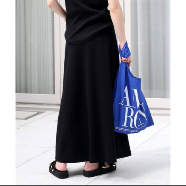 DEUXIEME CLASSE(ドゥーズィエムクラス)の新品 Jersey フレアスカートブラック レディースのスカート(ロングスカート)の商品写真