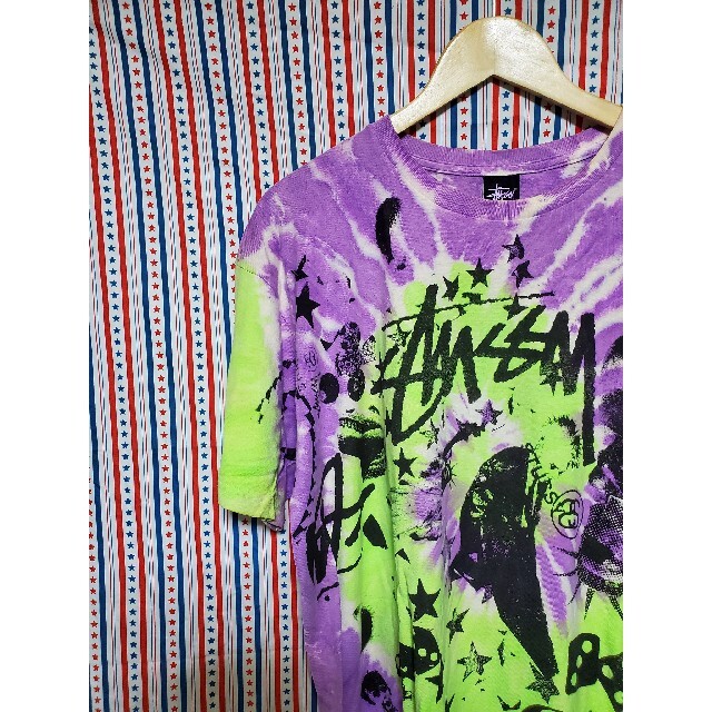 レア！stussy タイダイ パープル グリーン Tシャツ