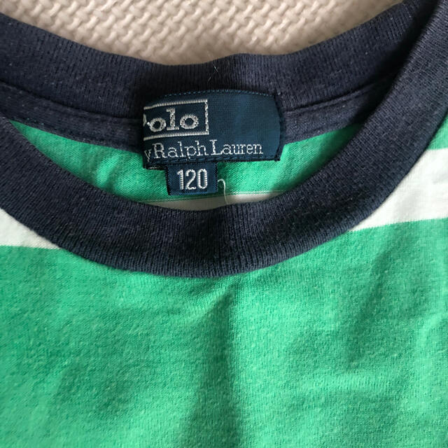 Ralph Lauren(ラルフローレン)の鮮やかグリーンボーダーTシャツ キッズ/ベビー/マタニティのキッズ服男の子用(90cm~)(Tシャツ/カットソー)の商品写真