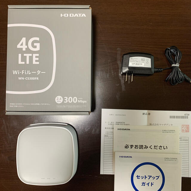 PC周辺機器I-O DATA  WN-CS300FR 4GLTE Wi-Fiルーター