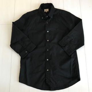 ユナイテッドアローズグリーンレーベルリラクシング(UNITED ARROWS green label relaxing)のユナイテッドアローズ グリーンレーベル　七分シャツ　黒(シャツ)