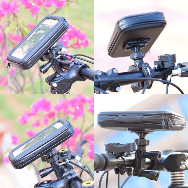 スマホホルダー 防水 防塵 自転車 バイク 通勤 iPhone Android スポーツ/アウトドアの自転車(その他)の商品写真