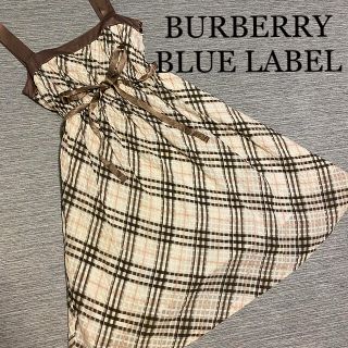 バーバリーブルーレーベル(BURBERRY BLUE LABEL)のBURBERRY BLUE LABEL ワンピース　ノースリーブ　チェック(ひざ丈ワンピース)