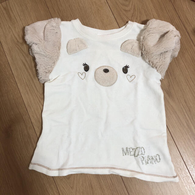 mezzo piano(メゾピアノ)のメゾピアノ サイズ110 クマちゃんTシャツ キッズ/ベビー/マタニティのキッズ服女の子用(90cm~)(Tシャツ/カットソー)の商品写真