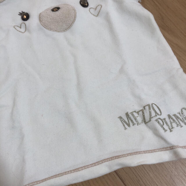 mezzo piano(メゾピアノ)のメゾピアノ サイズ110 クマちゃんTシャツ キッズ/ベビー/マタニティのキッズ服女の子用(90cm~)(Tシャツ/カットソー)の商品写真