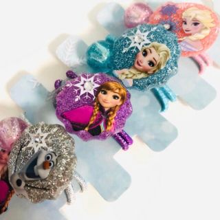 アナトユキノジョオウ(アナと雪の女王)の新品 アナと雪の女王 ヘアゴム 4点/ アナ エルサ オラフ　アナ雪 ヘアゴム (その他)