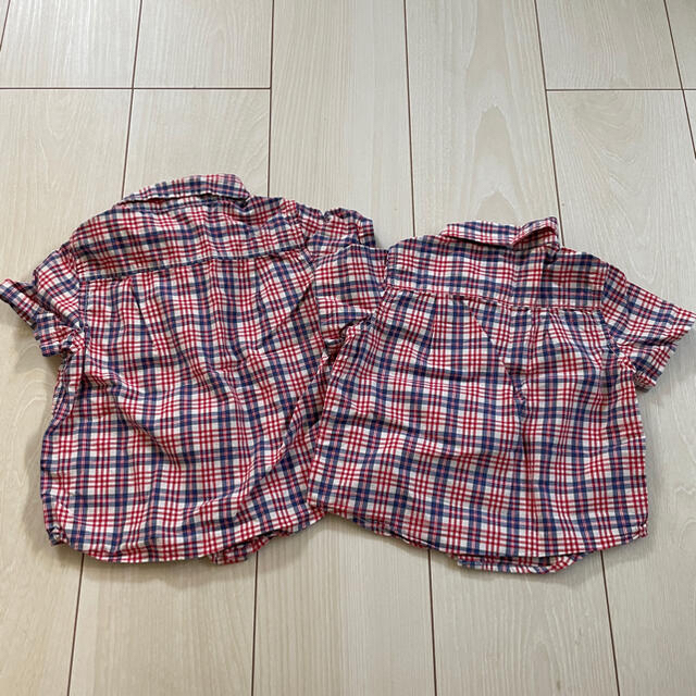 babyGAP(ベビーギャップ)のbabygap チェックシャツ　70cm 90cm キッズ/ベビー/マタニティのキッズ服男の子用(90cm~)(ブラウス)の商品写真