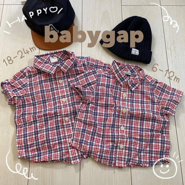babyGAP(ベビーギャップ)のbabygap チェックシャツ　70cm 90cm キッズ/ベビー/マタニティのキッズ服男の子用(90cm~)(ブラウス)の商品写真