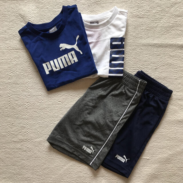 PUMA(プーマ)の新品　PUMA プーマ　Tシャツ　ハーフパンツ　セット　100cm キッズ/ベビー/マタニティのキッズ服男の子用(90cm~)(Tシャツ/カットソー)の商品写真