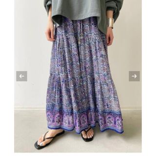 アパルトモンドゥーズィエムクラス(L'Appartement DEUXIEME CLASSE)のBLUE BOHEME/ブルー ボヘム　Cotton Tiered Skirt (ロングスカート)