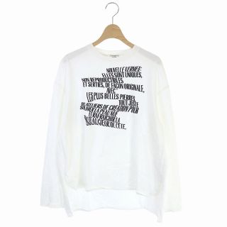 アザー(other)のヴェルメイユパーイエナ フロッキー ロゴ ロングTシャツ カットソー 長袖 白(Tシャツ(長袖/七分))