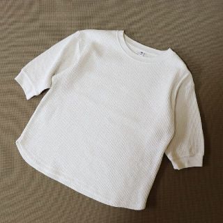 ユニクロ(UNIQLO)のUNIQLO ユニクロ ワッフルクルーネックT 130(Tシャツ/カットソー)