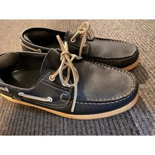 パラブーツ(Paraboot)のパラブーツ デッキシューズ　Paraboot ネイビー  サイズ 8(デッキシューズ)