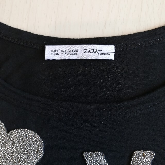 ZARA(ザラ)のZARA 夏用Tシャツ　ブラック レディースのトップス(Tシャツ(半袖/袖なし))の商品写真